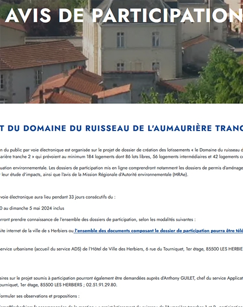 avis de participation